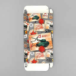 Цена за 5 шт. Коробка для шоколада, кондитерская упаковка С 23 Февраля, с окном, 17.3?8.8?1.5 см