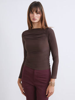 Kay?k Yaka B?zg?l? Bluz