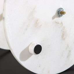 Этажёрка для фруктов и десертов Magistro Marble, 2 яруса, d=25/20?26.5 см, мрамор, белая  фото 4