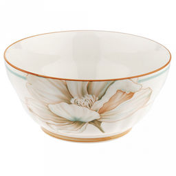 Блуминг флауэрс (Blooming flowers) Салатник фарфоровый 1,2л, д17,8х8,5см, с деколью, отводка (Китай)