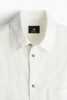 Camisa texturizada de manga corta Regular Fit - H&m фото 3