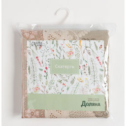 Скатерть «Доляна» Кружево 145×146 см, 100% хлопок, рогожка, 164 г/м²