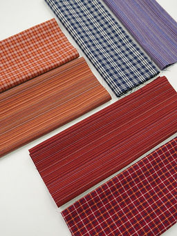 Набор тканей для рукоделия Пестрядь этнографическая под домоткань №1, 45*30 см, 6 шт - Купава фото 5