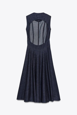 ZW COLLECTION DENIM MIDI DRESS - Zara фото 7