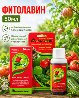 Фитолавин (50мл) от бактер. болезней и гнили огурцов, томатов, яблони - Зелёная аптека садовода фото 3