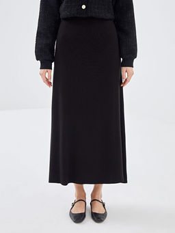 Beli Lastikli Dar Fit Kad?n Triko Etek