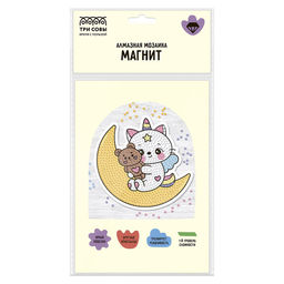 Алмазная мозаика 9,5*10см "Магнит. Котофея" (АММ_65741, "ТРИ СОВЫ") частичное заполнение