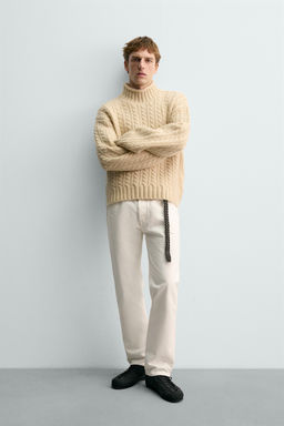 AARON LEVINE X ZARA CABLE KNIT WOOL JUMPER
