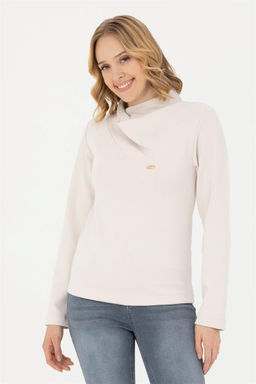 Женский свитшот с воротником-стойкой и камнем - U.s. polo assn фото 3