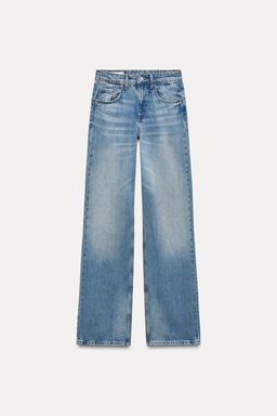 TRF WIDE-LEG MID-RISE FULL LENGTH JEANS - Zara фото 9