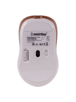 Мышь Smartbuy X57 Dual,беспроводная,BT+USB с зарядкой,4 кнопки, 2000dpi, 300мАч, бежевая