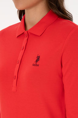 Kad_n K_rm_z_ Basic Polo Yaka Sweatsh_rt