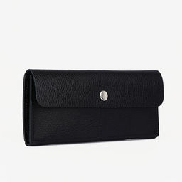 Кошелёк на кнопке, цвет чёрный