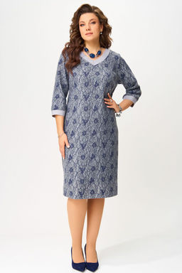 Платье FITA 5091 серо-синий