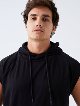 DRY-TECH Kap??onlu Erkek Kolsuz Ti??rt - Waikiki фото 2