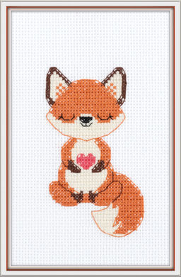 Klart набор для вышивания 12-069 Влюблённый лисёнок 9 х 13 см