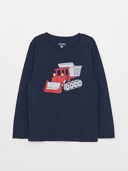 Bisiklet Yaka Bask?l? Uzun Kollu Erkek ?ocuk Pijama Tak?m? - Waikiki фото 2