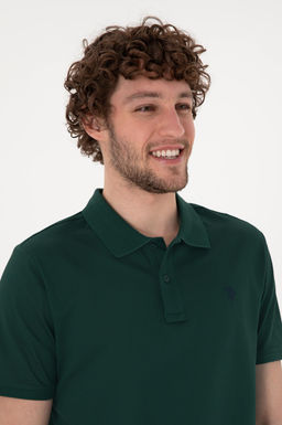 Erkek Regular Fit Polo Yaka Koyu Ye_il Basic Ti__rt Sepette S_rpriz _ndirim - U.s. polo assn фото 9