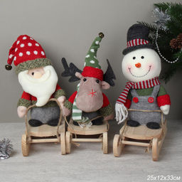 Новогоднее украшение на санях 33*22 см / HZ004 /уп 48/ - Галеонтрейд фото 8