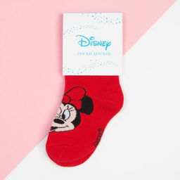 Носки для девочки «Минни Маус», DISNEY, 14-16 см, красные
