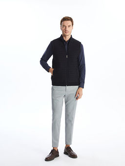 Standart Kal?p Dik Yaka Erkek Triko Yelek