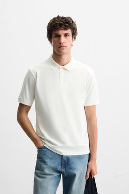 BASIC PIQUE TEXTURE POLO SHIRT - Zara фото 19