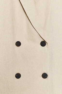DOUBLE-BREASTED LINEN BLEND BLAZER - Zara фото 18