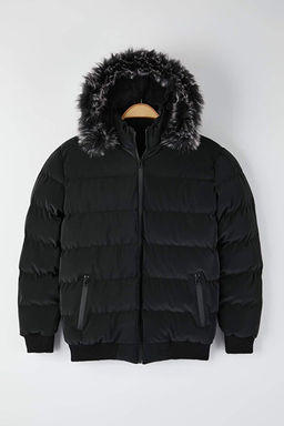Siyah Regular Erkek Mont TMNAW26MO00028