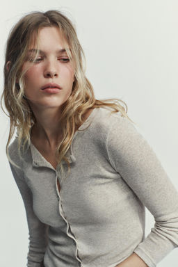 LACE TRIMMED COMBINATION JACKET AND TOP - Zara фото 11
