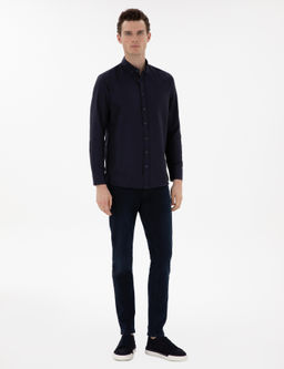 Lacivert Regular Fit Uzun Kollu G_mlek - Pierre cardin фото 4