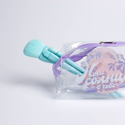 Косметичка-пенал из прозрачного PVC Носи солнце в себе, 14х8 см - Beauty fox фото 3