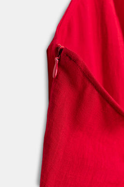 VESTIDO MIDI CRUZADO CINTUR?N / Rojo - Zara фото 10