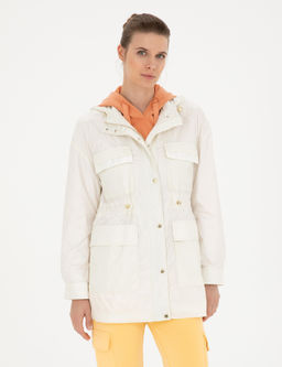 Ekru Comfort Fit Mevsimlik Mont