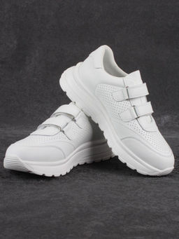 03-YH516-1 WHITE Кроссовки женские (натуральная кожа)