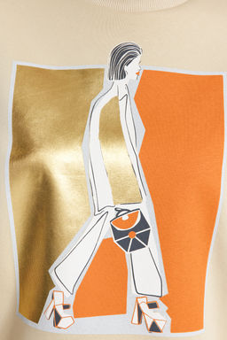 Tas Varak Bask?l? Kal?n Ici Polarl? Bisiklet Yaka Oversize Orme Sweatshirt TWOAW24SW00132 - Trendyolmilla фото 5