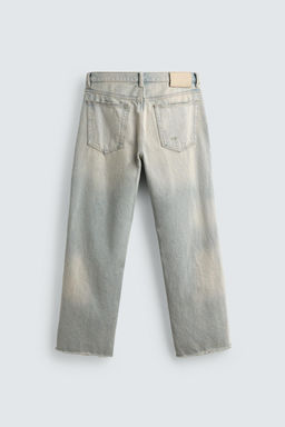 JEANS STRAIGHT CROPPED FIT / Azul claro - Zara фото 8