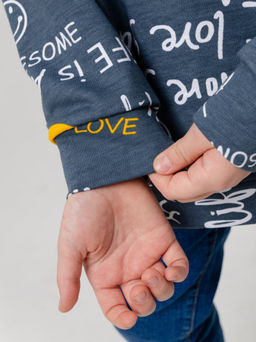 884Д Худи детское "Оранжевые смайлики"