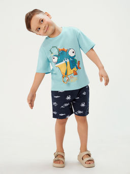 ACOOLA / Футболка детская для мальчиков Piranha голубой фото 4