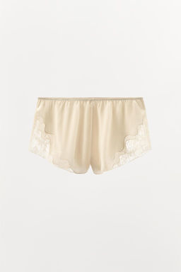 LACY SATIN SHORTS - Zara фото 5