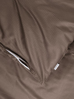 Пододеяльник сатин-страйп 175x210 коричневый сатин - Denastia фото 4