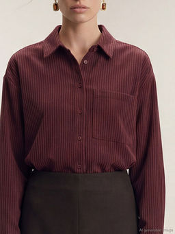 ?izgili Modal Kar???ml? Kad?n G?mlek