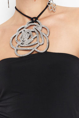 Siyah Astarl? Parlak Tas Aksesuarl? Orme S?k Abiye Elbise TPRSS24EL00198 - Trendyolmilla фото 5