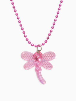 Цена за 2 шт. Набор детских украшений "Выбражулька" стрекоза, 2 предмета: кулон, пусеты, цвет розовый