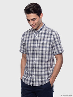 Regular Fit Ekose Poplin Erkek G?mlek