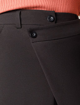 Брюки с застежкой на запАх из поливискозы - Vilatte фото 2