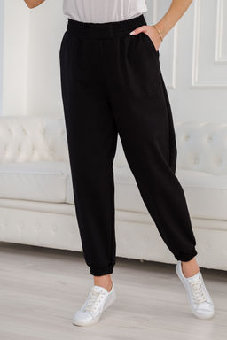 Брюки женские из футера Забава черный