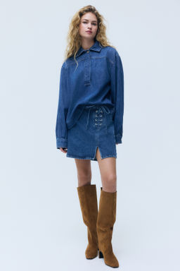 Camisa popover en denim - H&m фото 7