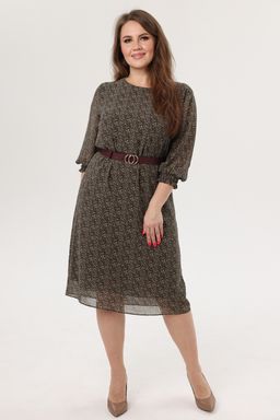 Платье женское 2122/86/Зеленый, белый