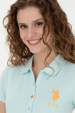 Женская базовая футболка цвета морской волны - U.s. polo assn фото 2