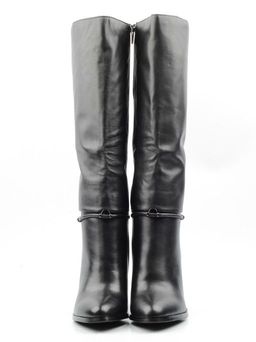 02-K6-A1 BLACK Сапоги зимние женские (натуральная кожа, натуральный мех (еврозима)) - Фабричный китай фото 7